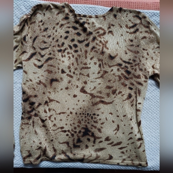 Vintage* Nygard Collection Metallic Animal Print Pullover. Size Large (14-16) - Picture 5 of 5